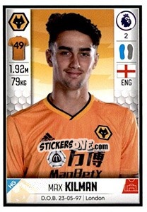 Sticker Max Kilman - Premier League Inglese 2019-2020 n. 618 - Panini
