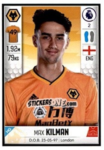 Sticker Max Kilman - Premier League Inglese 2019-2020 - Panini