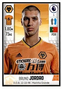Sticker Bruno Jordao - Premier League Inglese 2019-2020 n. 619 - Panini