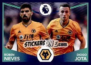 Sticker Rúben Neves / Diogo Jota (Power Pair) - Premier League Inglese 2019-2020 n. 635 - Panini