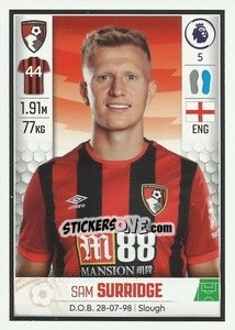 Sticker Sam Surridge - Premier League Inglese 2019-2020 n. U2 - Panini