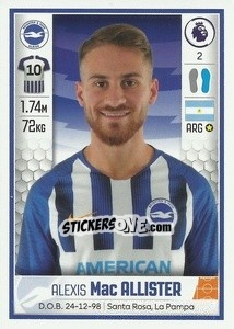 Sticker Alexis Mac Allister - Premier League Inglese 2019-2020 - Panini