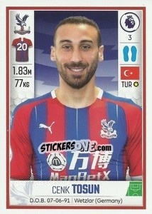 Cromo Cenk Tosun - Premier League Inglese 2019-2020 - Panini