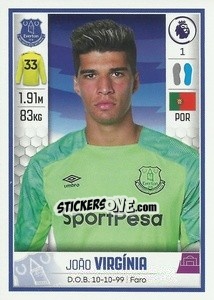 Sticker João Virgínia - Premier League Inglese 2019-2020 - Panini