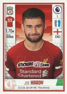Sticker Joe Hardy - Premier League Inglese 2019-2020 n. U21 - Panini