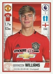 Sticker Brandon Williams - Premier League Inglese 2019-2020 n. U23 - Panini
