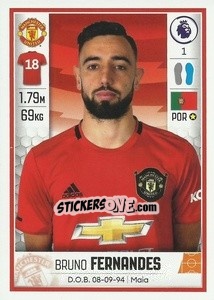 Sticker Bruno Fernandes - Premier League Inglese 2019-2020 n. U24 - Panini