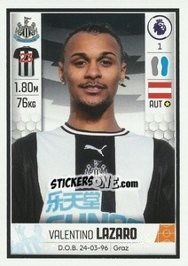 Sticker Valentino Lazaro - Premier League Inglese 2019-2020 n. U27 - Panini