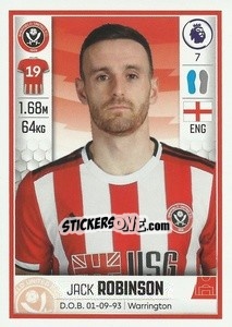 Sticker Jack Robinson - Premier League Inglese 2019-2020 n. U31 - Panini