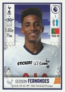 Sticker Gedson Fernandes - Premier League Inglese 2019-2020 n. U38 - Panini