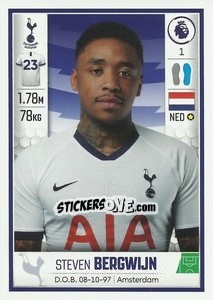 Sticker Steven Bergwijn - Premier League Inglese 2019-2020 n. U39 - Panini