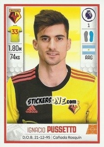 Sticker Ignacio Pussetto - Premier League Inglese 2019-2020 n. U40 - Panini