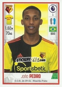 Sticker João Pedro - Premier League Inglese 2019-2020 n. U41 - Panini