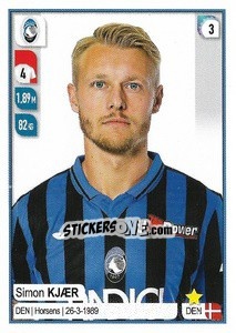 Sticker Simon Kjær - Calciatori 2019-2020 n. 7 - Panini