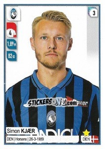 Figurina Simon Kjær - Calciatori 2019-2020 - Panini