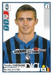 Sticker Timothy Castagne - Calciatori 2019-2020 n. 16 - Panini