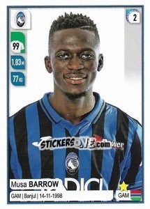 Sticker Musa Barrow - Calciatori 2019-2020 n. 24 - Panini
