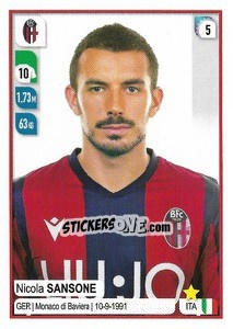 Sticker Nicola Sansone - Calciatori 2019-2020 n. 52 - Panini