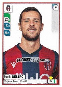 Figurina Mattia Destro - Calciatori 2019-2020 - Panini