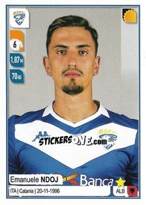Sticker Emanuele Ndoj - Calciatori 2019-2020 n. 74 - Panini