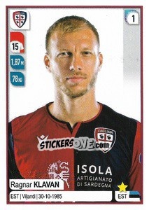 Sticker Ragnar Klavan - Calciatori 2019-2020 n. 100 - Panini
