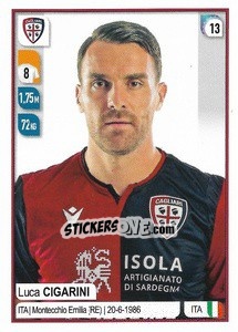 Sticker Luca Cigarini - Calciatori 2019-2020 n. 106 - Panini