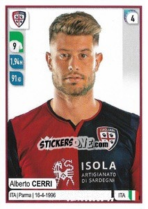 Cromo Alberto Cerri - Calciatori 2019-2020 - Panini