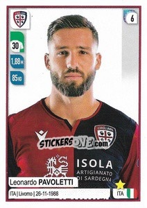 Sticker Leonardo Pavoletti - Calciatori 2019-2020 n. 114 - Panini