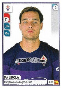 Sticker Pol Lirola - Calciatori 2019-2020 n. 124 - Panini