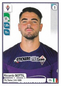 Sticker Riccardo Sottil - Calciatori 2019-2020 n. 141 - Panini