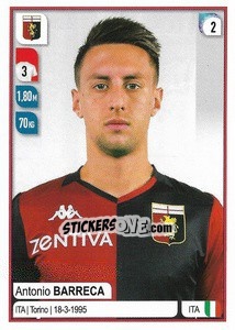 Sticker Antonio Barreca - Calciatori 2019-2020 n. 156 - Panini