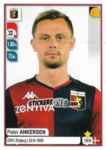Sticker Peter Ankersen - Calciatori 2019-2020 n. 158 - Panini