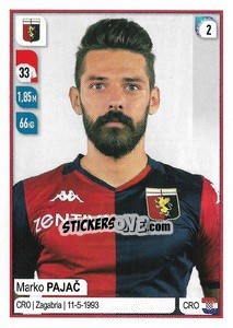 Sticker Marko Pajac - Calciatori 2019-2020 - Panini