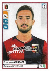 Sticker Francesco Cassata - Calciatori 2019-2020 n. 161 - Panini
