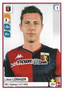 Sticker Lukas Lerager - Calciatori 2019-2020 n. 164 - Panini