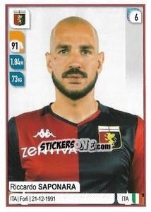 Sticker Riccardo Saponara - Calciatori 2019-2020 n. 167 - Panini