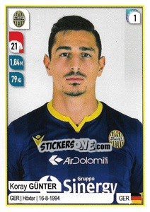 Sticker Koray Günter - Calciatori 2019-2020 n. 185 - Panini