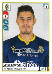 Sticker Davide Faraoni - Calciatori 2019-2020 n. 187 - Panini