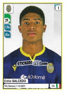 Sticker Eddie Salcedo - Calciatori 2019-2020 n. 197 - Panini