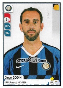 Sticker Diego Godín - Calciatori 2019-2020 n. 210 - Panini