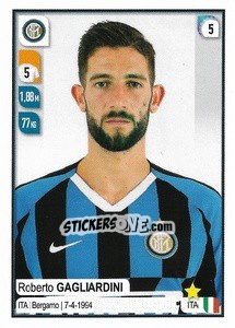 Cromo Roberto Gagliardini - Calciatori 2019-2020 - Panini