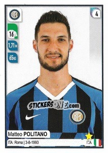 Sticker Matteo Politano - Calciatori 2019-2020 - Panini