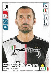 Sticker Giorgio Chiellini - Calciatori 2019-2020 n. 238 - Panini