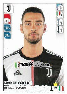 Sticker Mattia De Sciglio - Calciatori 2019-2020 n. 245 - Panini