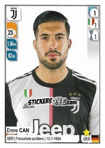 Sticker Emre Can - Calciatori 2019-2020 n. 247 - Panini
