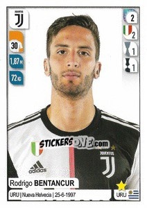 Sticker Rodrigo Bentancur - Calciatori 2019-2020 - Panini