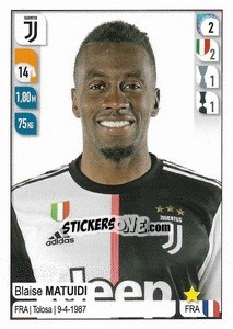 Sticker Blaise Matuidi - Calciatori 2019-2020 n. 251 - Panini
