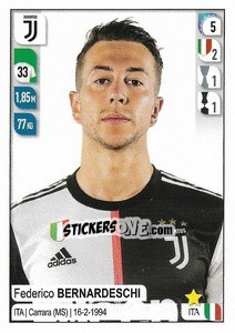 Sticker Federico Bernardeschi - Calciatori 2019-2020 n. 255 - Panini