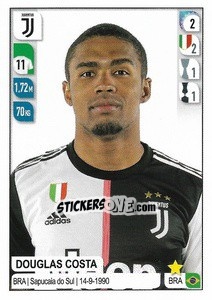 Sticker Douglas Costa - Calciatori 2019-2020 n. 256 - Panini