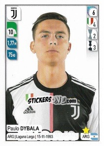 Sticker Paulo Dybala - Calciatori 2019-2020 n. 257 - Panini